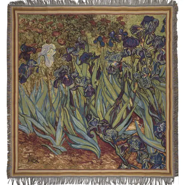 Iris II Van Gogh Belgian Throw