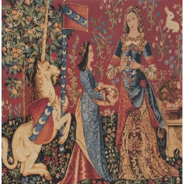 Medieval Smell Belgian Cushion Cover Lady and the Unicorn