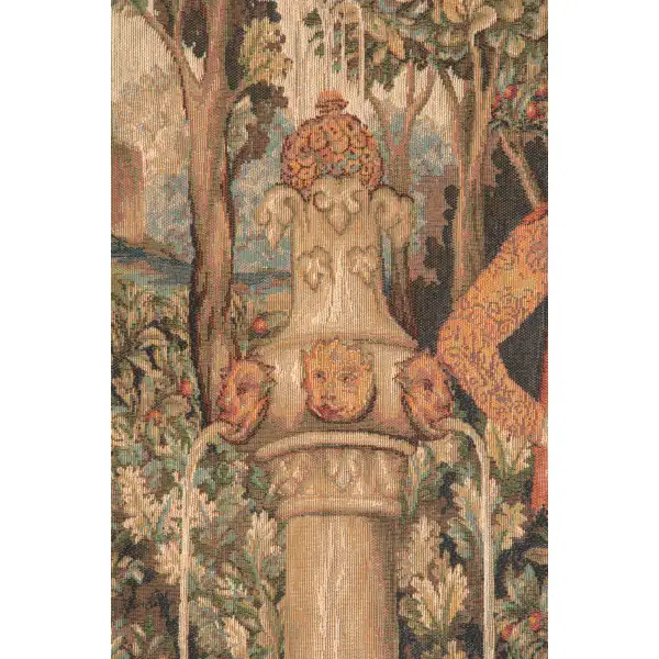Portiere Licorne Fontaine French Wall Tapestry Unicorn Tapestries