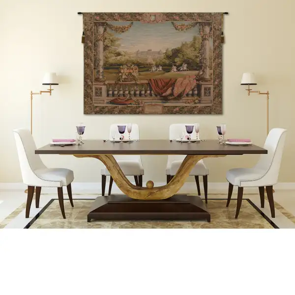 Terrasse Au Chateau I French Wall Tapestry Landscape & Lake Tapestries