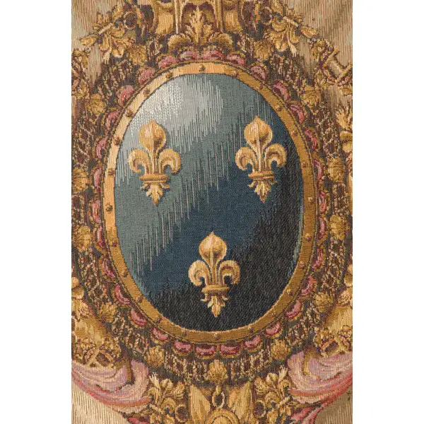 Grandes Armoiries Creme I French Wall Tapestry Crest & Coat of Arm Tapestries