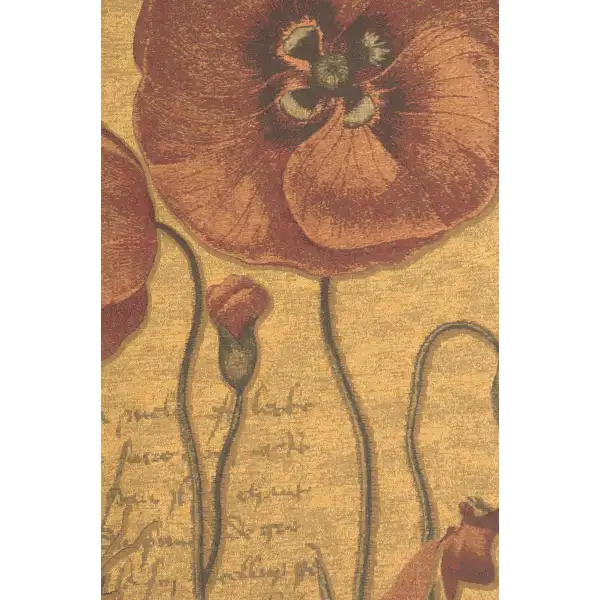 Flanders Poppies III Belgian Tapestry Floral & Still Life Tapestries