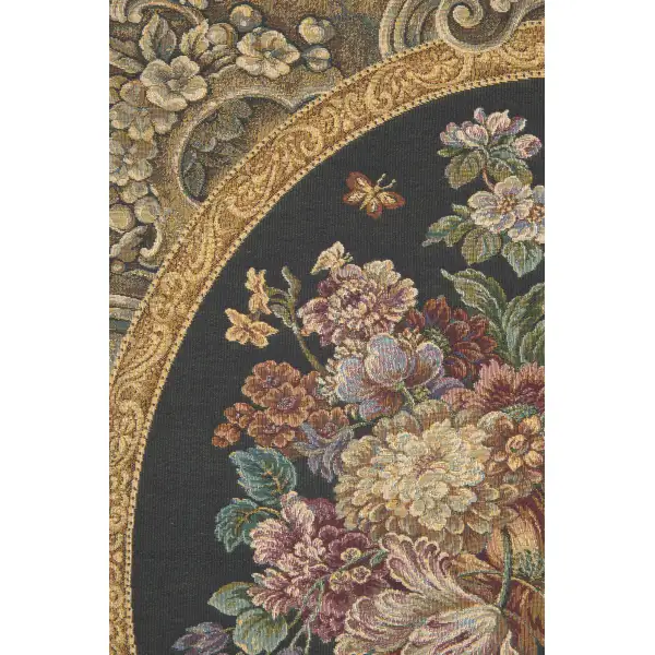 Floral Composition in Vase Dark Green wall art european tapestries