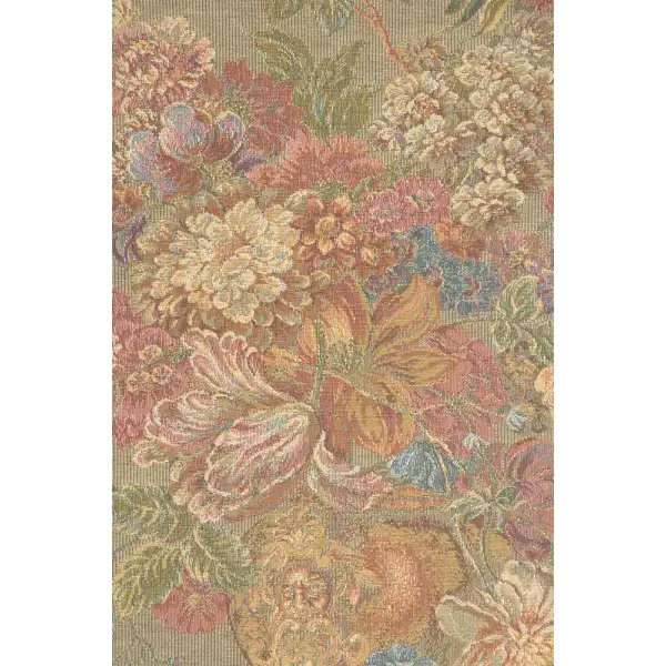 Floral Composition in Vase Cream Italian Tapestry Modern Floral Tapestries