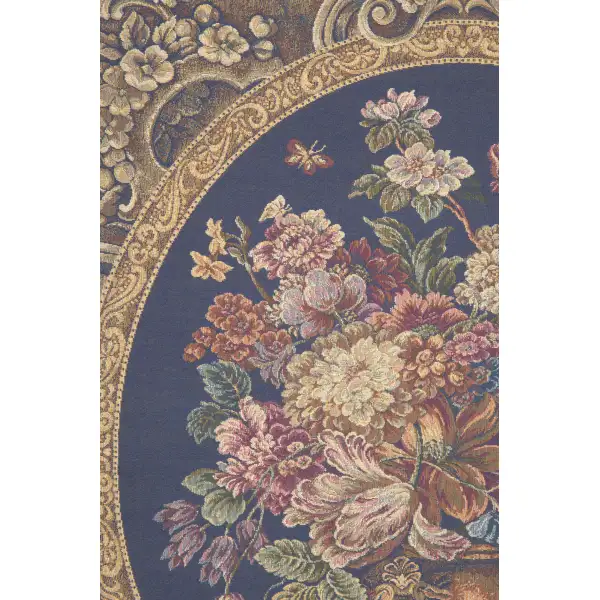 Floral Composition in Vase Dark Blue wall art european tapestries
