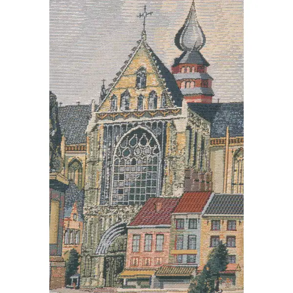 Antwerpen Belgian Tapestry Wall Hanging Castle & Monument Tapestry