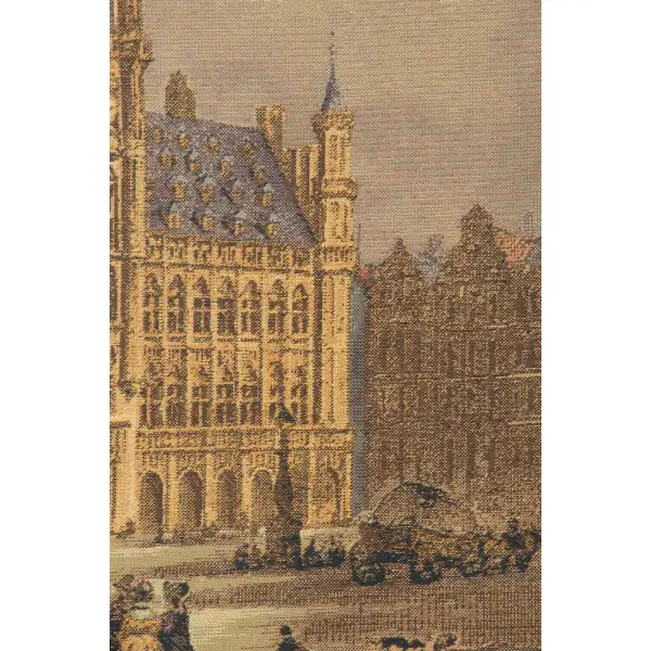 Town Hall Brussels Belgian Tapestry Wall Hanging Castle & Monument Tapestry