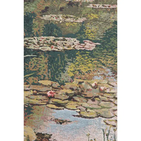 Monet Horizontal Belgian Tapestry Wall Hanging - 39 in. x 24 in. Cotton/Viscose/Polyester by Claude Monet | Close Up 1