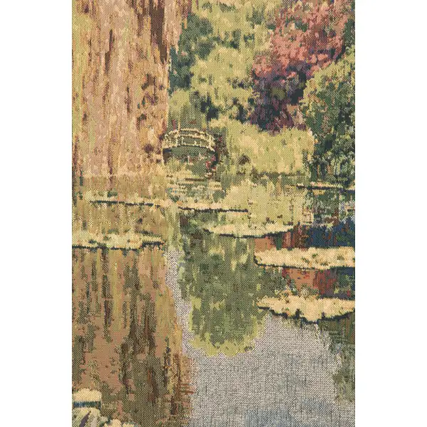 Lake Giverny With Border Belgian Tapestry Wall Hanging Landscape & Lake Tapestries