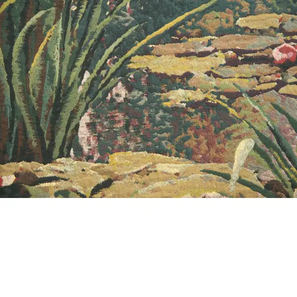 Monet's Garden 3 Large with Border Belgian Tapestry Wall Hanging Landscape & Lake Tapestries