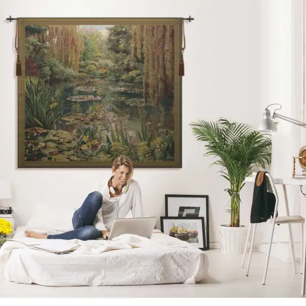 Monet's Garden 3 Large with Border european tapestries