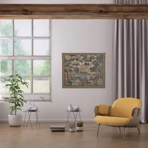 Paysage Flamand Village Belgian Wall Tapestry