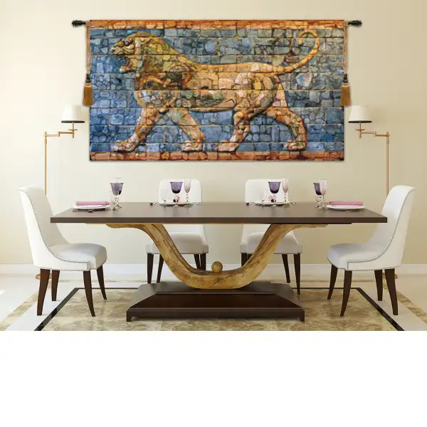 Lion I Darius Belgian Tapestry Wall Hanging - 82 in. x 45 in. Cotton/Wool/Polyester by Charlotte Home Furnishings | Life Style 1