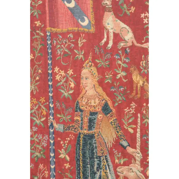 Le Toucher Fonce Belgian Tapestry Wall Hanging The Lady and the Unicorn Tapestries