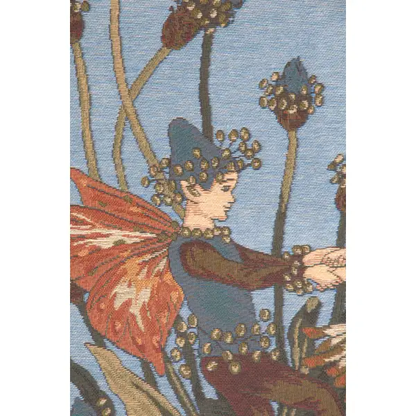 Plantain and Calendula Cicely Mark Barker  Belgian Tapestry Wall Hanging Cicely Mary Barker Fairy Tapestries