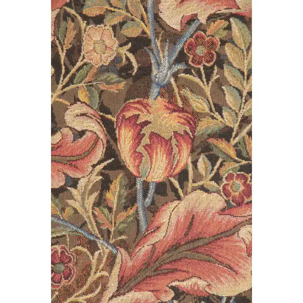 Acanthe Brown French Wall Tapestry Aristolochia & Cabbage Leaf Tapestries