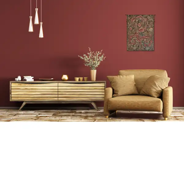 Acanthe Brown French Wall Tapestry Art Tapestry