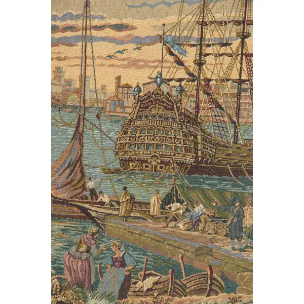 The Harbour Italian Tapestry Coastal Dwelling Tapestries