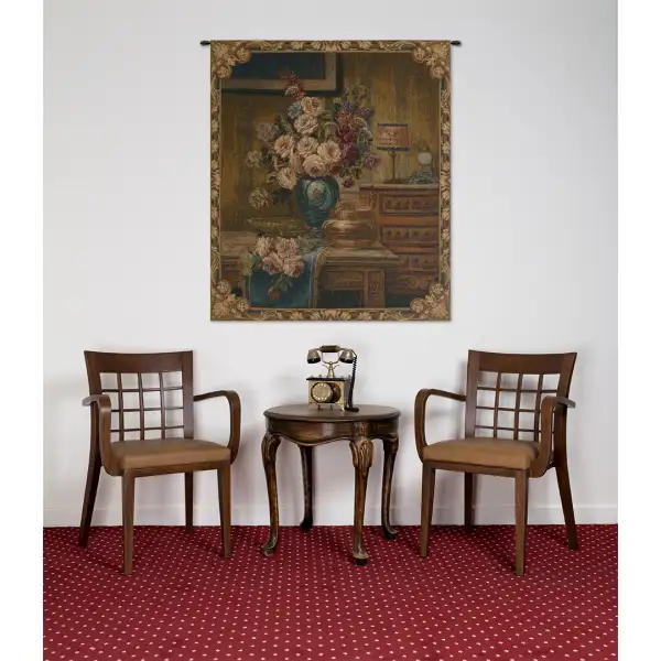 Floral Setting Italian Tapestry Floral & Still Life Tapestries