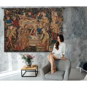 Grapes Harvest Vendanges Belgian Wall Tapestry