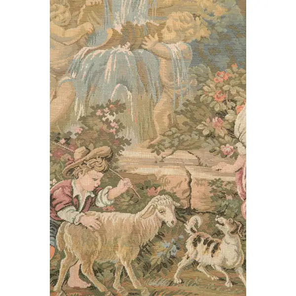 Fountain by the Lake 01 Italian Wall Tapestry Classical & Pastoral Tapestries