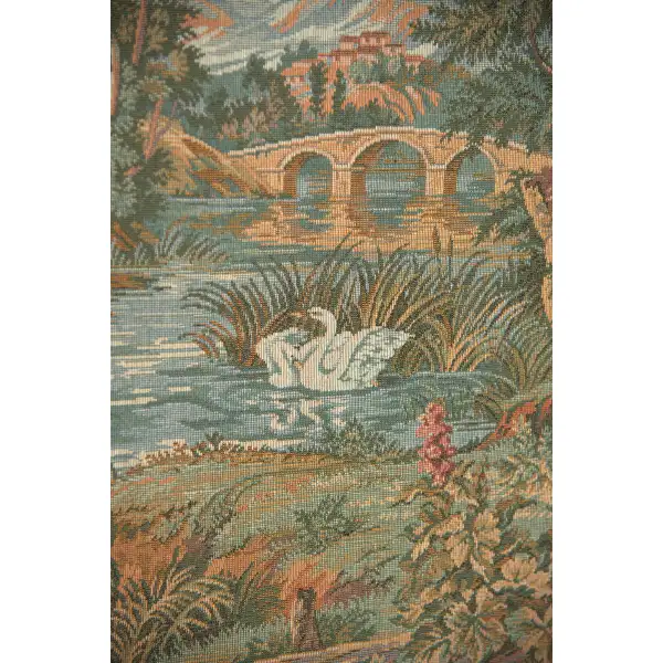 Swan in the Lake Vertical european tapestries