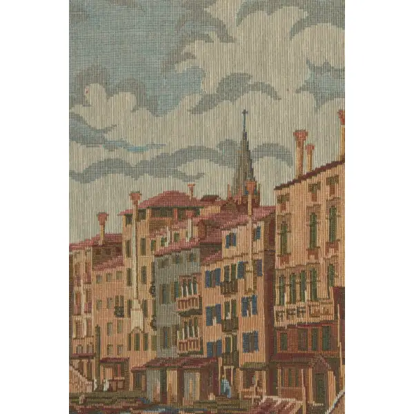 Shore on the Large Canal Italian Tapestry Coastal Dwelling Tapestries
