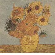 Van Gogh's Sunflower III Belgian Cushion Cover | Close Up 1