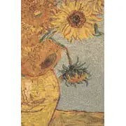 Van Gogh's Sunflower III Belgian Cushion Cover | Close Up 2