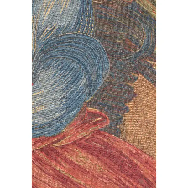 Flageolet Angel Belgian Tapestry Wall Hanging - 18 in. x 24 in. Cotton/Viscose/Polyester by Edward Burne Jones | Close Up 2