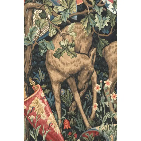 Verdure with Reindeer Belgian Tapestry Wall Hanging Pre-Raphaelite Tapestries