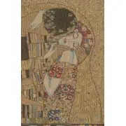 The kiss i European Cushion Cover - 18 in. x 18 in. Cotton/Viscose/Polyester/ by Gustav Klimt | Close Up 2