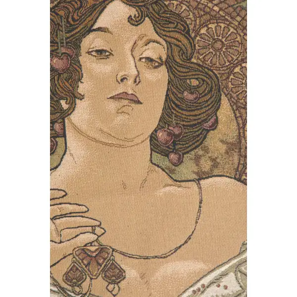 Mucha Rubis Belgian Tapestry Wall Hanging Art Nouveau Tapestries
