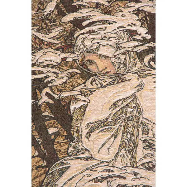 Mucha Winter Belgian Tapestry Wall Hanging Art Nouveau Tapestries