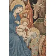 Adoration Palla Strozzi Italian Tapestry - 33 in. x 26 in. Cotton/Viscose/Polyester by Gentile Da Fabriano | Close Up 1