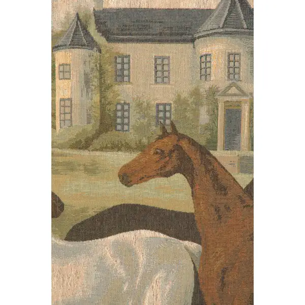 Five English Horses French Wall Tapestry Equestrian