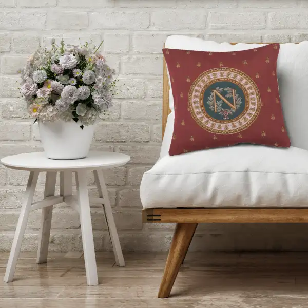 Red Napoleon tapestry pillows