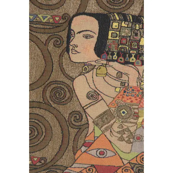 L'Attente Klimt a Droite Or French Wall Tapestry Art Nouveau Tapestries