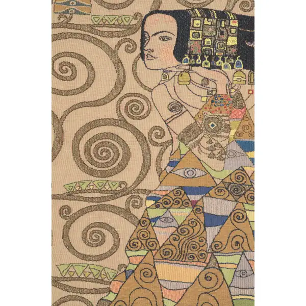 L'Attente Klimt a Droite Clair French Wall Tapestry Art Nouveau Tapestries