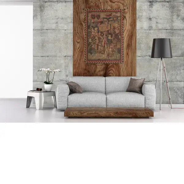 Le Tournai Vertical French Wall Tapestry Medieval Tapestries