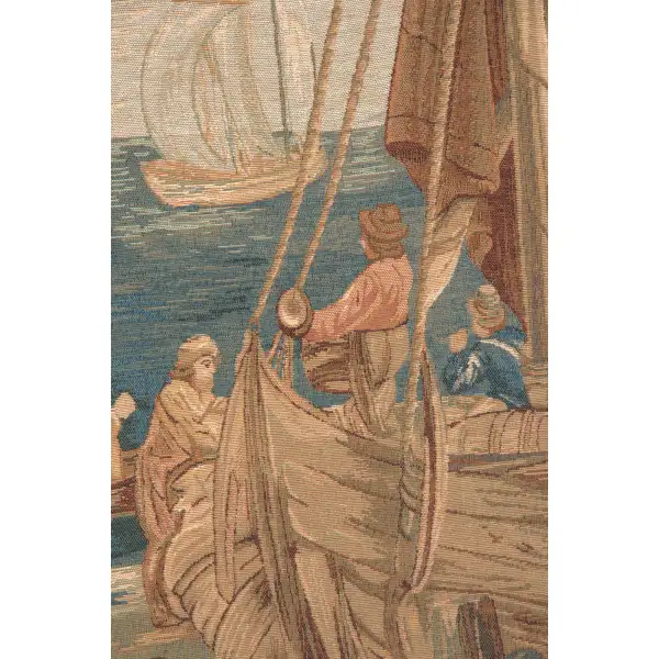 Return of Peche French Wall Tapestry Coastal Dwelling Tapestries