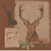 Deer Doe and Stag Cushion | Close Up 1