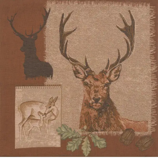 Deer Doe and Stag French pillows