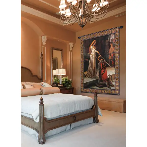 Accolade With Border Belgian Tapestry Wall Hanging Medieval Tapestries