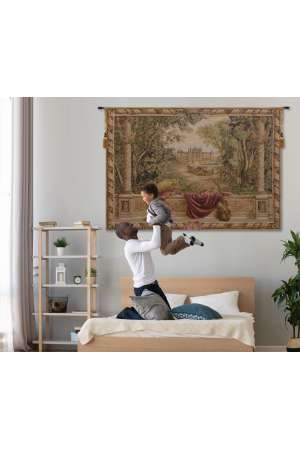 Verdure Au Chateau II French Tapestry Wall Hanging