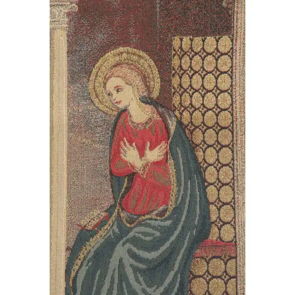 Annunciation with gold lurex wall art european tapestries