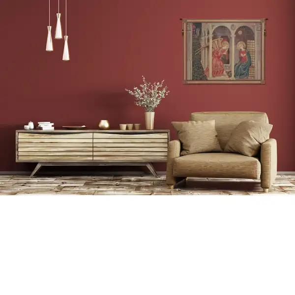 Annunciation with gold lurex wall art
