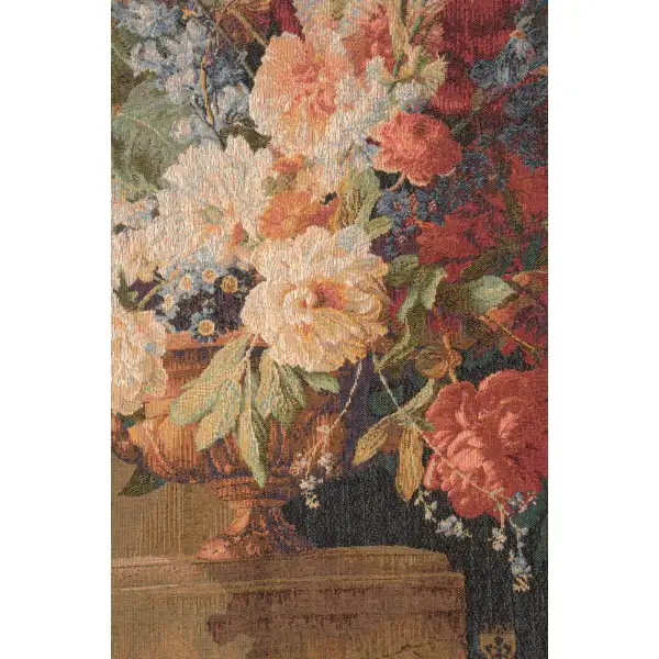 Bouquet Et Architecture Vertical French Wall Tapestry Floral & Still Life Tapestries