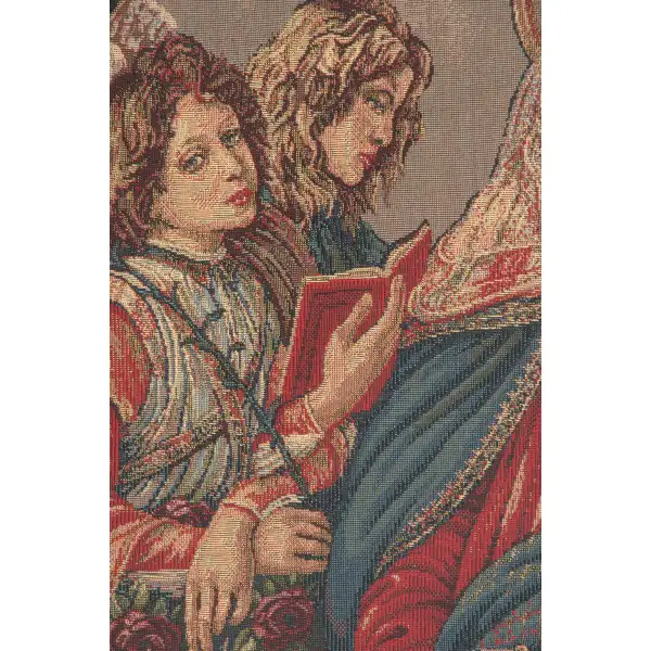 Maria Dolorosa European Tapestries - 28 in. x 28 in. Cotton/Viscose/Polyester by Sandro Botticelli | Close Up 1