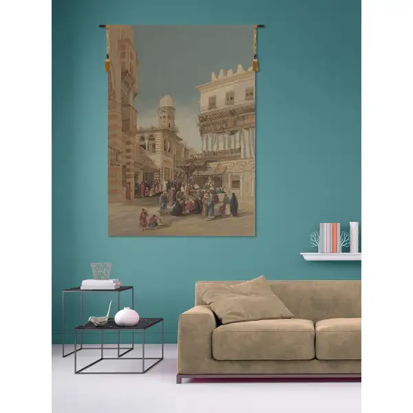 Market Square II European Tapestry Castle & Monument Tapestry